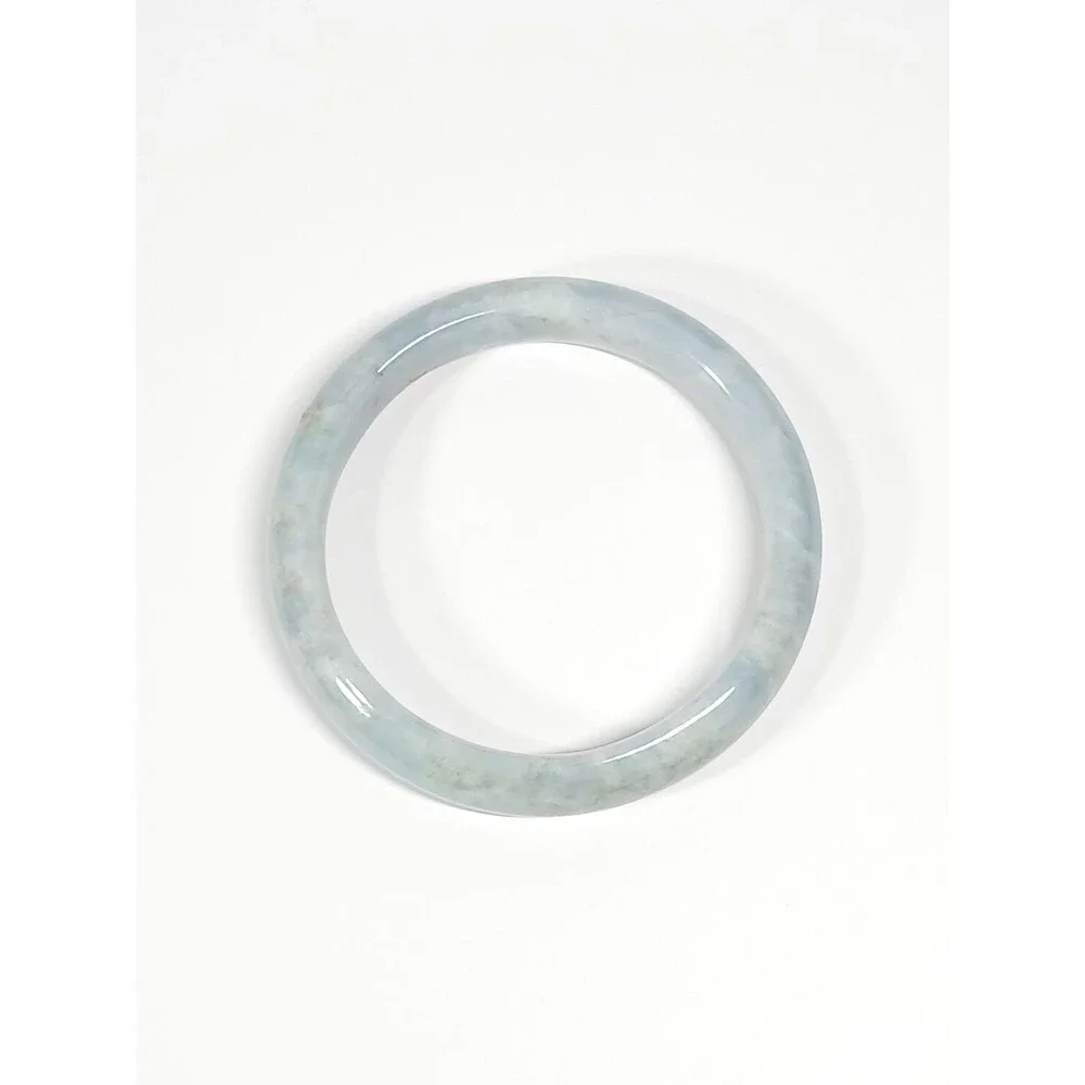 Baby Blue Jadeite Bangle 67mm Semi-Icy Translucent 87g